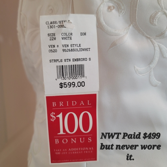 NWT St Tropez White Wedding Dress sz 22W - Picture 14 of 16